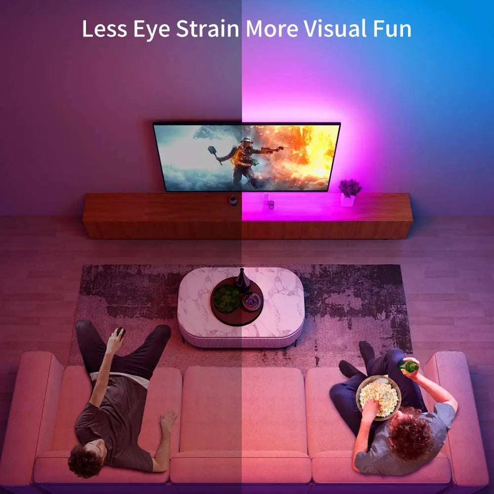 🎵 RGB LED TV Backlight - Smart LED Strip with USB Music Synchronization for TV, PC & Mirror (15 to 80 inches)