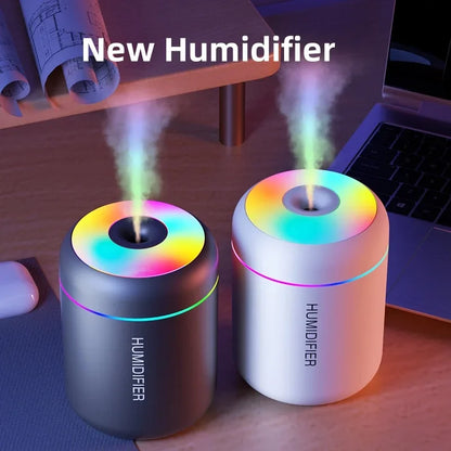 🌿 Mini Air Humidifier 180ML USB - Essential Oil Diffuser & Aromatherapy with LED Light for Home, Bedroom & Car