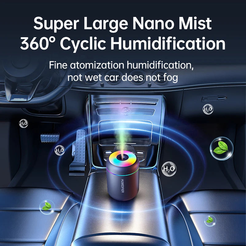 🌿 Mini Air Humidifier 180ML USB - Essential Oil Diffuser & Aromatherapy with LED Light for Home, Bedroom & Car