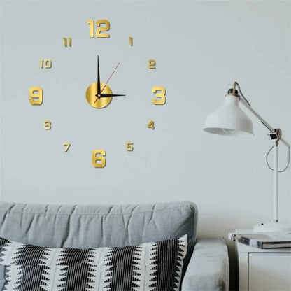 🕒 Luminous 3D LED Wall Clock - DIY Silent Digital Clock for Living Room, Bedroom & Modern Decoration