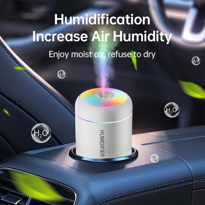 🌿 Mini Air Humidifier 180ML USB - Essential Oil Diffuser & Aromatherapy with LED Light for Home, Bedroom & Car